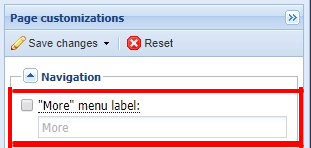 blox now - navigation - more menu label - page customizations.png